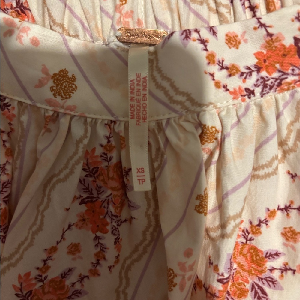 FREE PEOPLE Gaia Printed Skirt / Ivory Combo - Picture 4 of 4